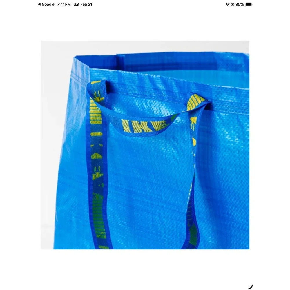 IKEA Frakta Blue Shopping Bags Set of 4 Extra Large Reusable Totes 172.283.40